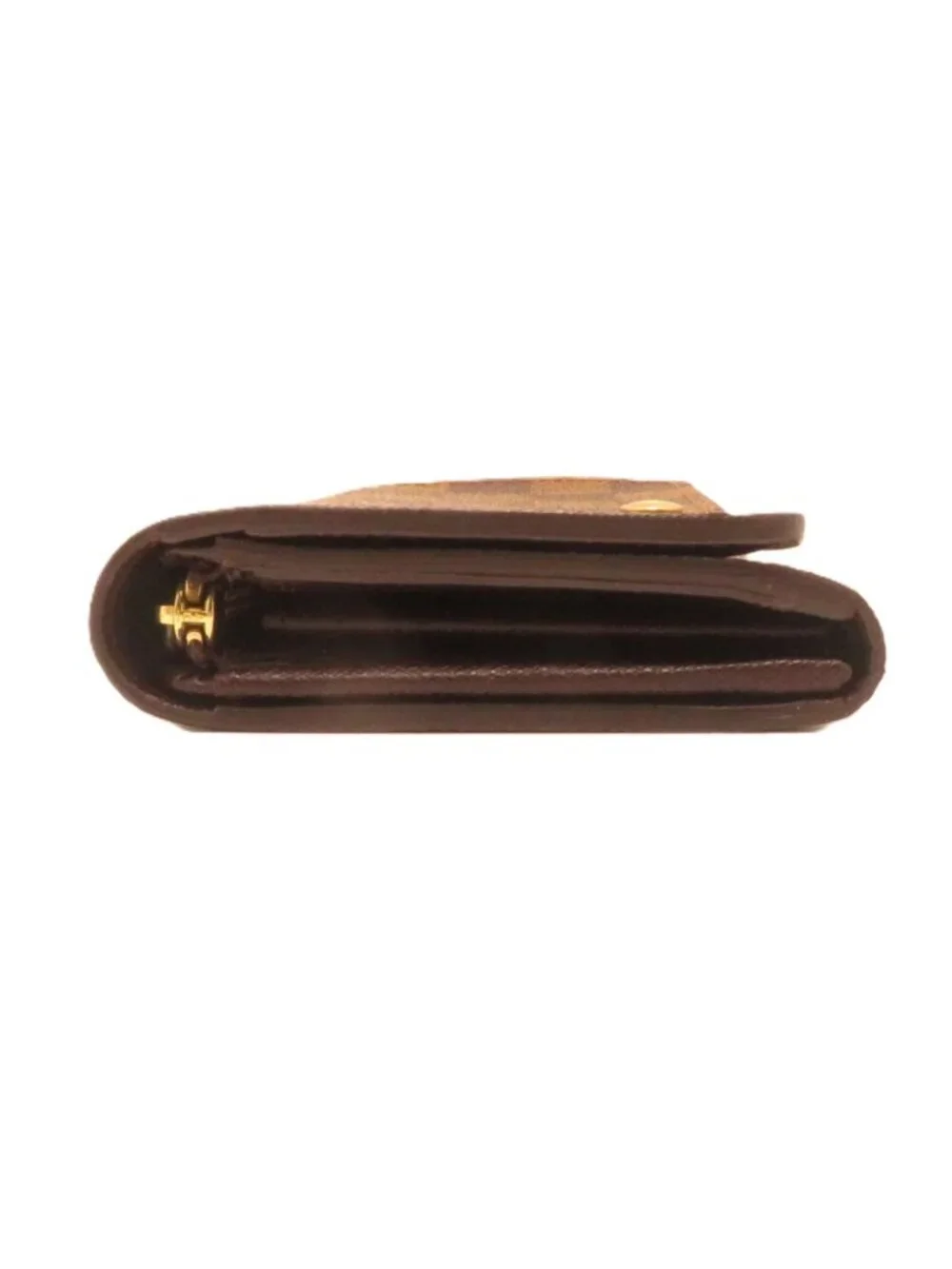 Louis Vuitton Porte Monnaie Billets Tresor Damier Wallet Canvas Brown Coin Purse
